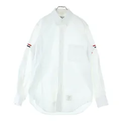 THOM BROWNE (トムブラウン) アームバンド ボタンダウン オックスフォード 長袖シャツ ホワイト MWL150E-06177100