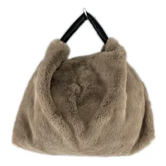 Vincent Pradier ヴァンサンプラディエ ファーハンドバッグ/ベージュ