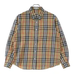 BURBERRYS (バーバリーズ) 90S VINTAGE ノバチェック 1ポケット ヴィンテージ 長袖シャツ ブラウン FE099-104