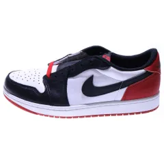 NIKE (ナイキ) AIR JORDAN 1 RETRO LOW OG BLACK TOE エアジョーダン レトロ ブラックトゥ ローカットスニーカー ホワイト/ブラック/レッド US9/27cm CZ0790-106