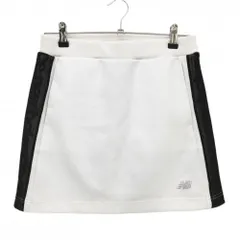 ニューバランスゴルフ スカート 白×黒 サイドロゴライン 内側インナーパンツ レディース 1(M) ゴルフウェア New Balance