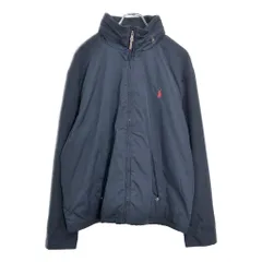 Polo by Ralph Lauren ポロ ラルフローレン ウォームアップジャケット ネイビー(メンズ XL)中古 古着 V6215