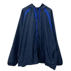 STARTER ナイロンジャケット 3XL ダークネイビー ブルー スターター ジップアップ スポーティー バッグデザイン ジャケット 春物 a710-6699