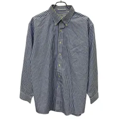 L.L.Bean 長袖 ストライプシャツ L マルチカラー ブルー×ホワイト エルエルビーン ボタンダウンシャツ コットン100% 春物 a710-6722のサムネイル
