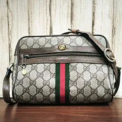 【ヴィンテージ】 GUCCI グッチ オールドグッチ ヴィンテージ シェリーライン GG ロゴ 金具 レザー ショルダーバッグ （SNA）225100801008FD