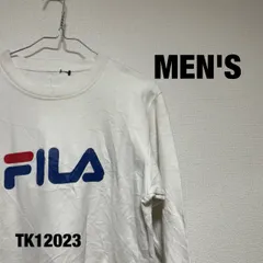 FILA トレーナー 長袖 ホワイト スウェット ビッグロゴ クルーネック フィラ 古着 TK12023
