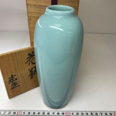 森野嘉光 青磁花瓶 共箱付 - メルカリ