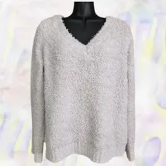 gelato pique 　ジェラート ピケ　ルームウェア　オフホワイト　レディース　Vネック　モコモコ　フリーサイズ　ジェラピケ