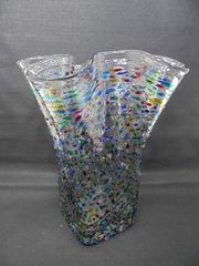 ３つの顔を持つ！レトロ アートガラス フラワーベース 花瓶 カメイガラス 3つの顔を持つ！レトロ アートガラス フラワーベース 花瓶 カメイ