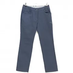 【超美品】プーマ パンツ 杢ネイビー ロゴ刺しゅう レディース M ゴルフウェア PUMA