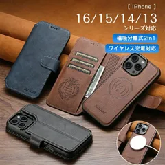【脱着式2in1設計★特典フィルム】iPhone ケース PUレザー iPhone 16 Pro Max スマホケース 手帳型 iPhone 16 Plus ケース 手帳型ケース カ