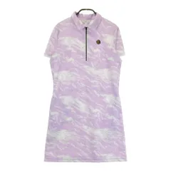 サイズ：38 LANVIN SPORT ランバン スポール  ハーフジップ 半袖ワンピース 総柄 パープル系 [240101544705] ゴルフウェア レディース ストスト