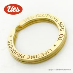 ウエス UES 真鍮キーリング 89-DR メンズ レディース 日本製 キーホルダー 刻印