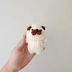 【受注製作】あみぐるみケース・携帯ポリ袋ケース(パグ)