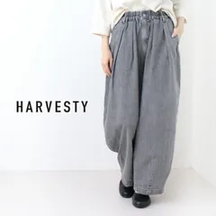 ハーベスティ HARVESTY 10ozブラックデニムサーカスパンツ A12410 日本製 加工 ワイド レディース メンズ ボトム