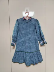 ボンジュールダイアリー 6y ブルー スモールチェック ONE PIECE