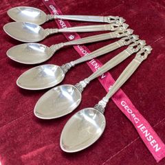 ジョージジェンセン エコーンデザートスプーン6本 122g東Y7-0127☆2F