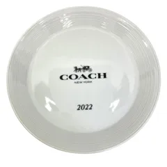 未使用 コーチ ノベルティ プレート 2022年限定冬 プレート 皿 食器 トレー 陶磁器 ホワイト COACH 正規品 高級感あるデザイン 上品な印象 限定アイテム