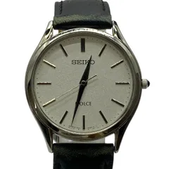 稼働品 セイコー SACM171 8J41-0AJ1 ドルチェ クォーツ 腕時計 ブラック シルバー ステンレススチール レザー SEIKO メンズ 人気 定番 上品 高級感 ビジネス