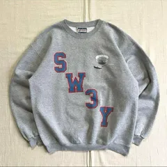 90s　vintage　Hanes　ヘインズ　unknown　両面英字ロゴ　SW3Y　スプーンフォトグラフィック　Rinbrand 23　ビッグプリント　短丈スウェット　トレーナー　グレー　Y2K　C-BOY　big print sweat shirt