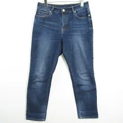 無印良品 良品計画 BOYFIT デニム パンツ ストレート ストレッチ 27 ブルー ウォッシュ加工 kz12403