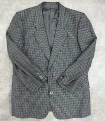 Christian Dior クリスチャンディオール テーラードジャケット 絹x毛 チェック柄