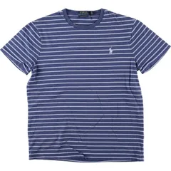 古着 ラルフローレン Ralph Lauren POLO RALPH LAUREN CUSTOM SLIM FIT 半袖 ボーダーTシャツ メンズM相当/eaa589457
