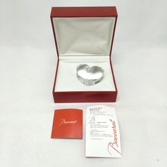 美品】【バカラ】ハート ペーパーウェイト 置物 オブジェ クリア