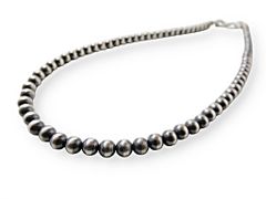 navajo パール ネックレス 6mm 60cm silver ENB ナバホ - メルカリ