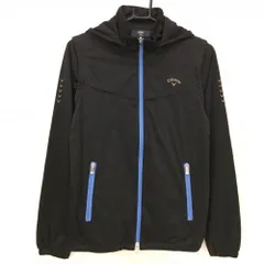 キャロウェイ 4WAY中綿ジャケット 黒×ライトブルー 薄手 裏地メッシュ 袖フード着脱可  レディース L ゴルフウェア Callaway