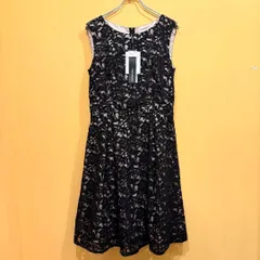 新品未使用 エムプルミエブラック ボックスプリーツ レースドレス 38