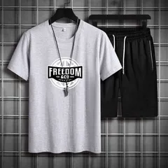 メンズ メンズセットアップ ジャージ 夏服  半袖 ハーフパンツ tシャツルームウエア 胸プリント 吸汗 速乾 綿100％ ルームウェア 上下セットアップ