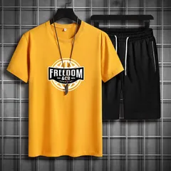 夏服 メンズセットアップ ジャージ  メンズ 半袖 ハーフパンツ tシャツルームウエア 胸プリント 吸汗 速乾 綿100％ ルームウェア 上下セットアップ