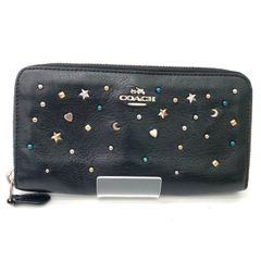 ✨訳あり・希少✨ COACH コーチ 長財布 スタッズ レザー ブラック