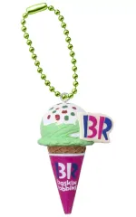【中古】食玩 キーホルダー 1.ポッピングシャワー(シングルコーン) 「サーティワン アイスクリーム マスコットつきグミ」