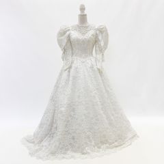 本振袖　正絹　白色　花柄 洋柄 刺繍 　結婚式　比翼仕立て　裄64cm　身丈1784cm　Cランク　花嫁衣装　 Sサイズ　1637 本振袖 正絹 白色 花柄 洋柄 刺繍 結婚式 比翼仕立て 裄64cm 身丈