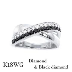 K18WG✨ダイヤ0.15ct✨艶消し&艶々デザイン✨幅広リング 13.5号少々 