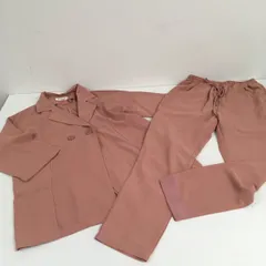 送料無料★JUNOAH★セットアップ　上下セット　ブラウス　パンツ★レディースMサイズ★スーツ#60521sj152