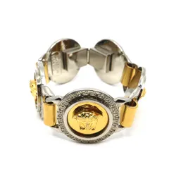 美品✨ヴェルサーチ ブレスレット バングル メデューサ ゴールド シルバー ヴェルサーチ VERSACE メデューサ ブレスレット バングル バイカラー