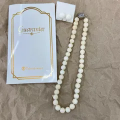 【新生活】【セール】白サンゴ　珊瑚　ネックレス　イヤリング　セット　高島屋　保証書付き