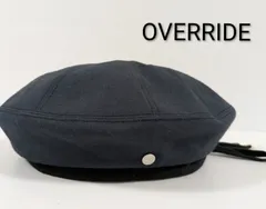 OVERRIDE COTTONベレー帽ネイビー