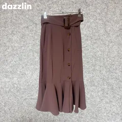 dazzlin　ブラウン フレアスカート ベルト付き Sサイズ