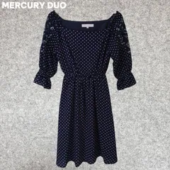 MERCURY DUO 水玉パフスリーブワンピースベルト付き Fサイズ