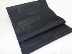 はるめぐ様専用秀品 新塩瀬帯 夏帯 名古屋帯 31cm×370cm 観世水 銀彩