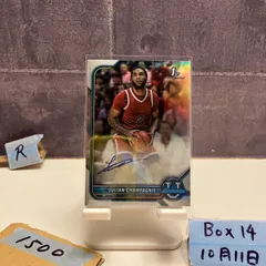 2021-22 Topps 1st Bowman University Julian Champagnie 直筆サインカード Prsopects Refractor カード