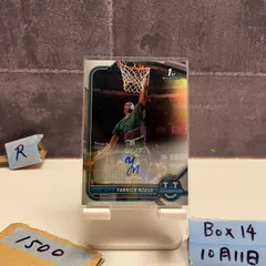 2021-22 Topps 1st Bowman University Yannick Nzosa 直筆サインカード Prsopects Refractor カード