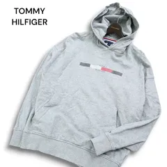 TOMMY HILFIGER トミーヒルフィガー 通年 ロゴ★ スウェット プルオーバー パーカー フーディー Sz.S メンズ 灰 グレー