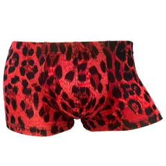 ボクサーパンツ メンズ 豹柄 ローライズ 大きいサイズ ヒョウ柄 パンサー レオパード アニマル 立体 浅め 柔らか フィット ワイルド セクシー おしゃれ b201