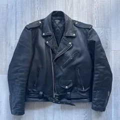 HORN WORKS（ホーンワークス）本革ダブルライダースジャケット／ブラック／サイズXXL／程度B【取扱SHOWZ】