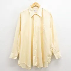XL/古着 長袖 シャツ メンズ 70s 大きいサイズ ロング丈 薄ベージュ カーキ 25oct29 中古 トップス